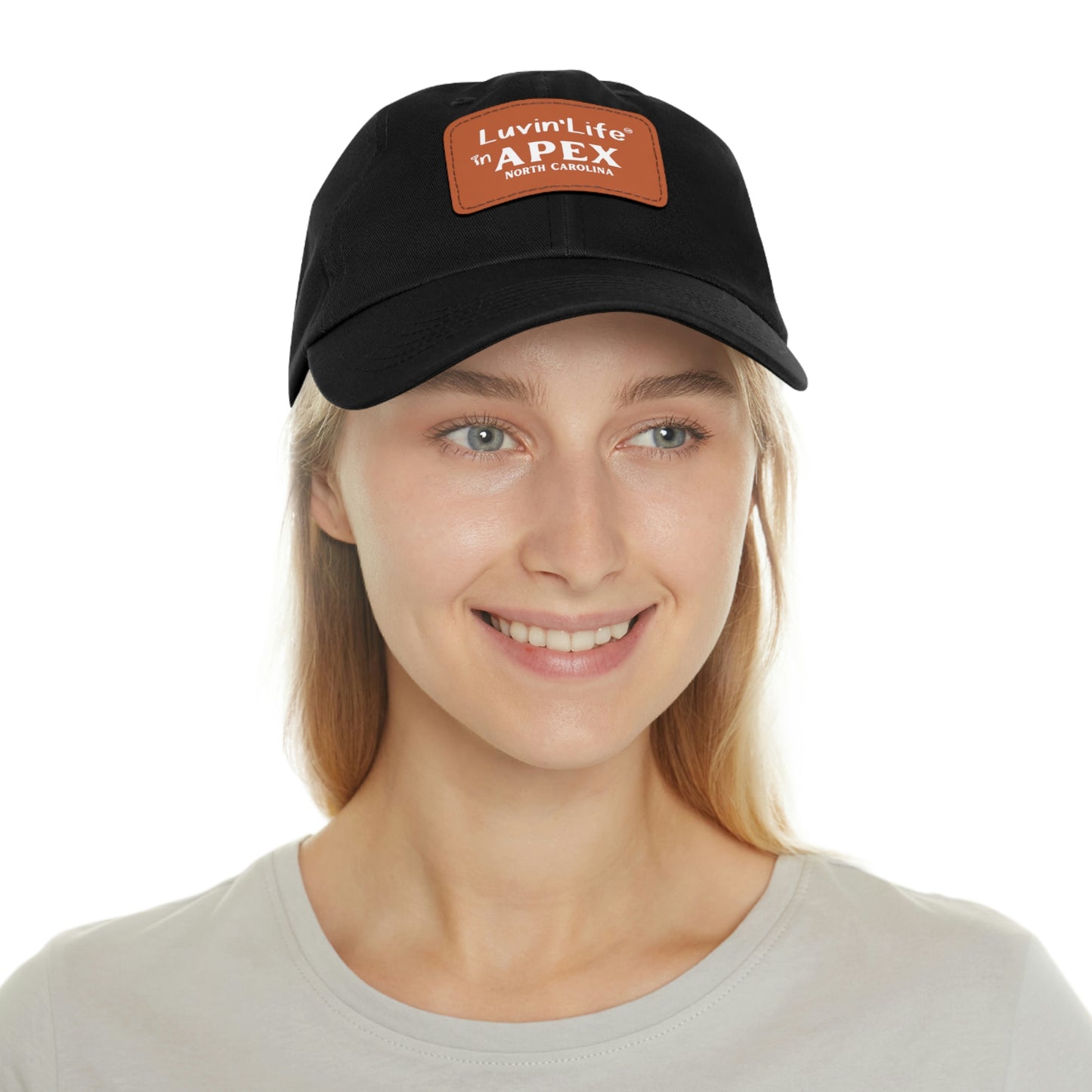 LUVIN'LIFE IN APEX - Dad Hat with Leather Patch (Rectangle)