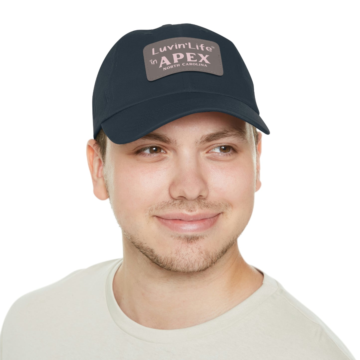 LUVIN'LIFE IN APEX - Dad Hat with Leather Patch (Rectangle)