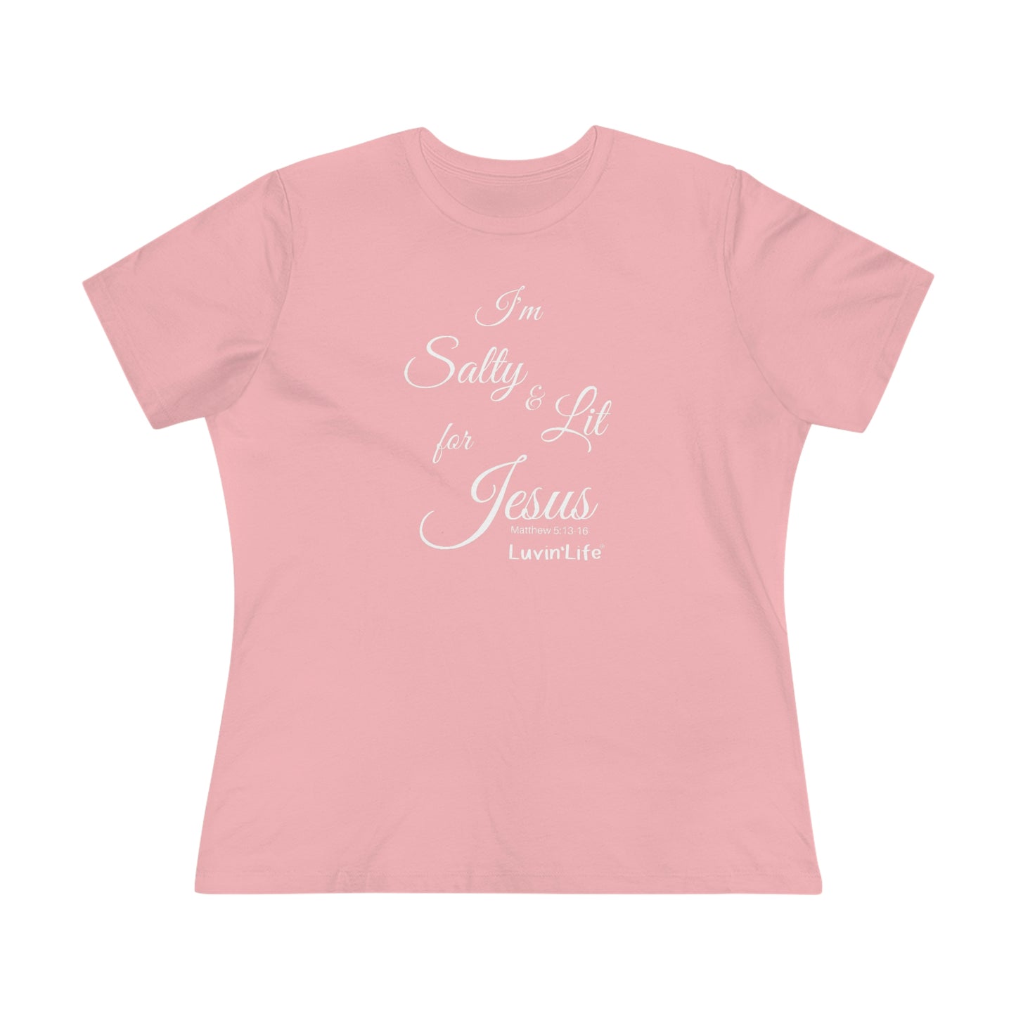 I'M SALTY & LIT FOR JESUS - Bella+Canvas - Women's Premium Tee