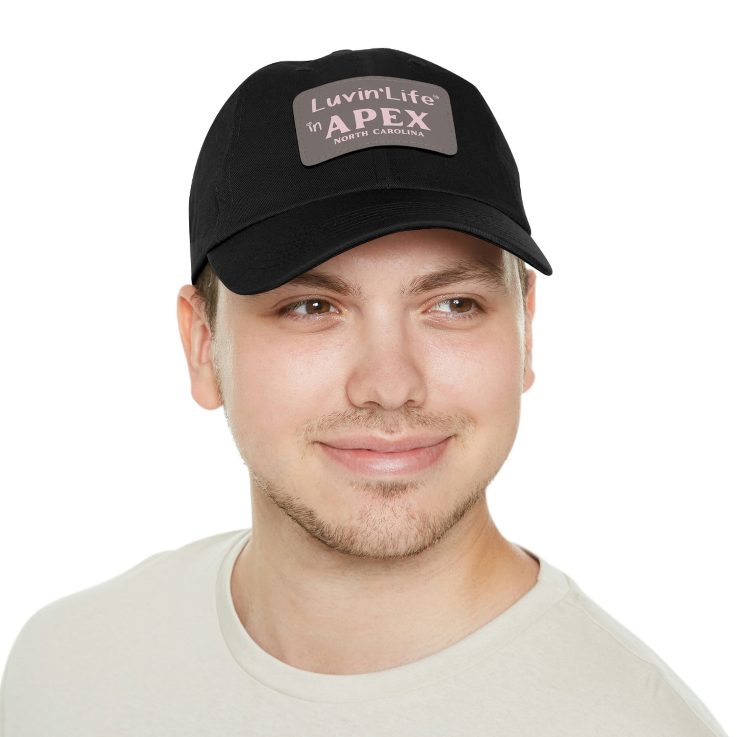 LUVIN'LIFE IN APEX - Dad Hat with Leather Patch (Rectangle)