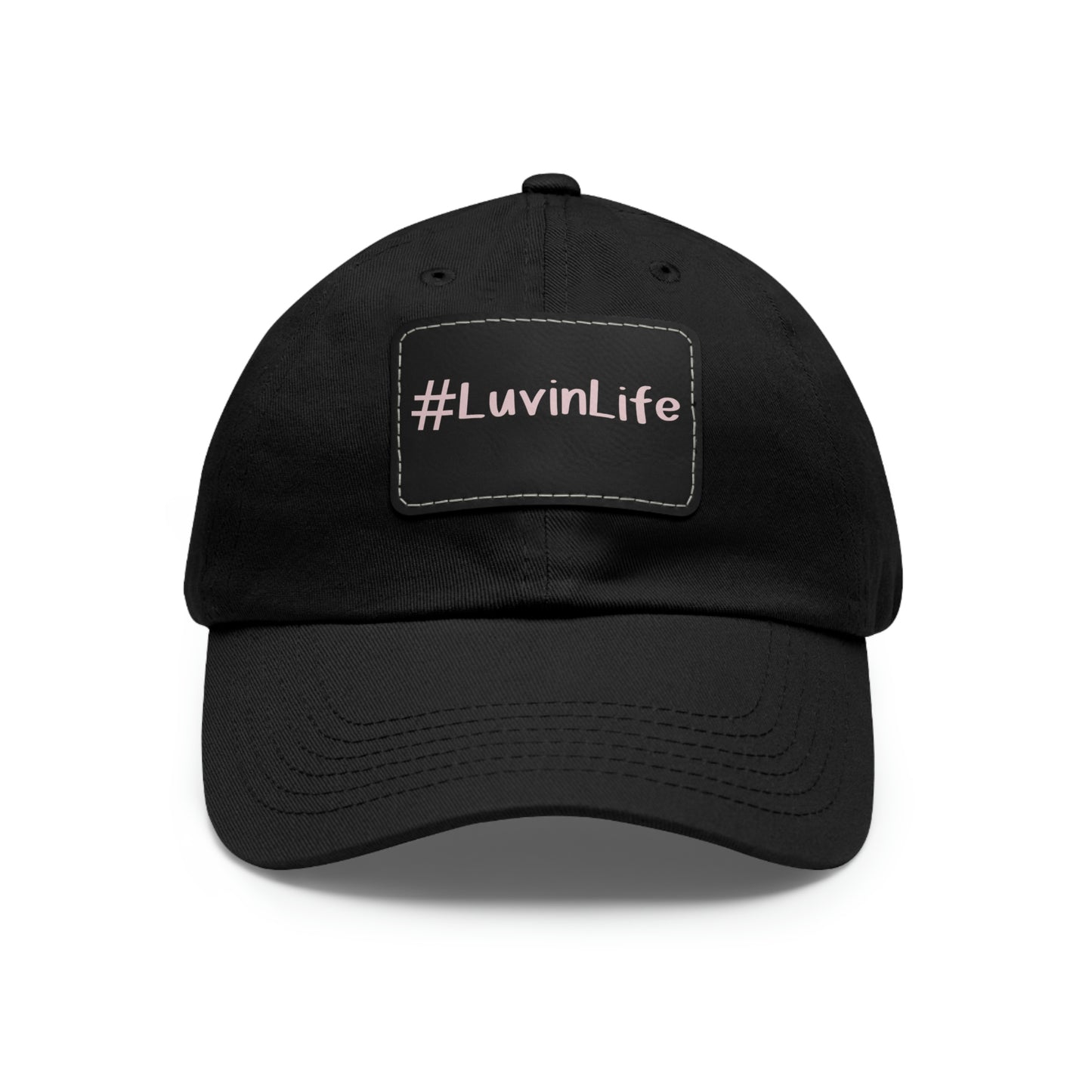 #LUVINLIFE - Pink Font - Hat with Leather Patch