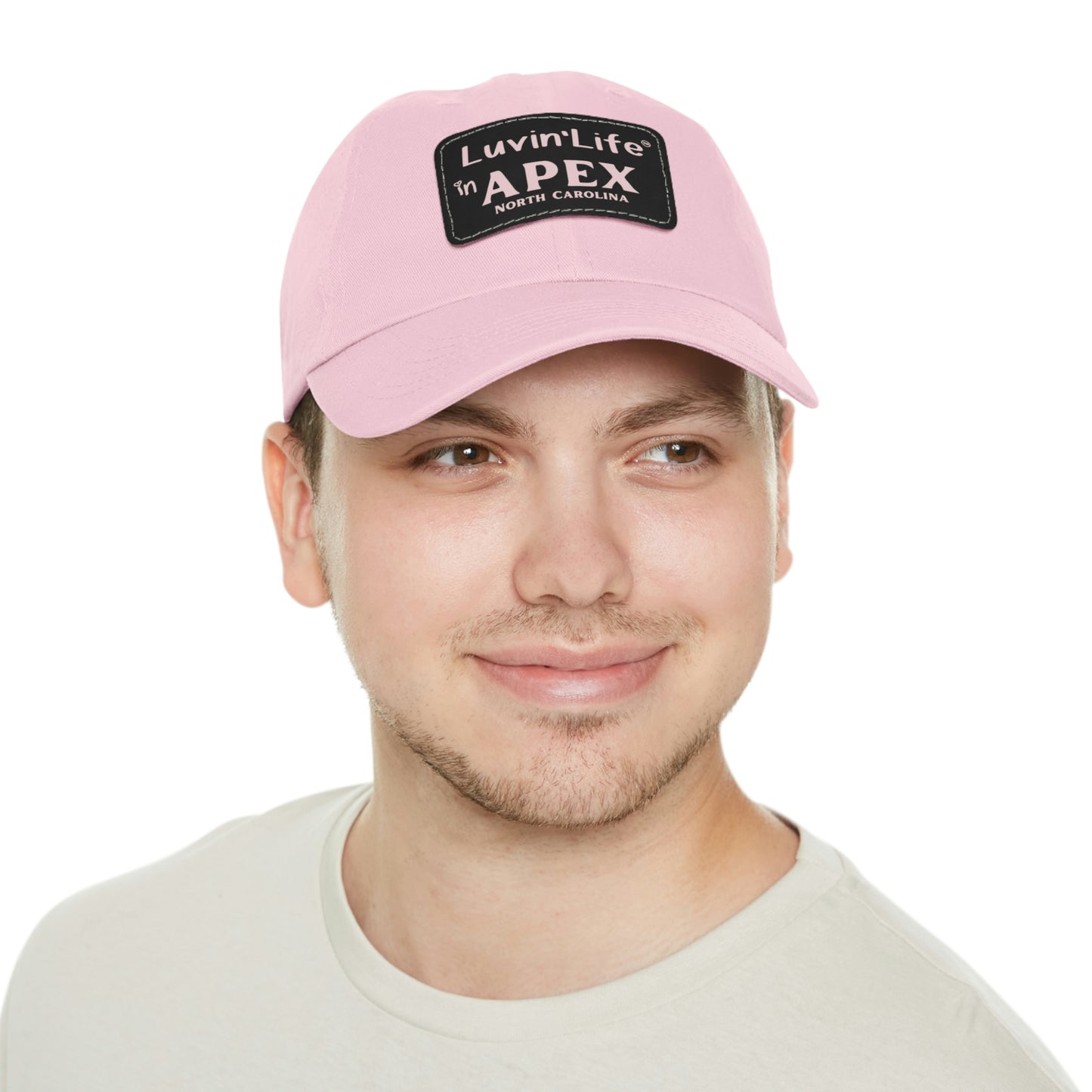 LUVIN'LIFE IN APEX - Dad Hat with Leather Patch (Rectangle)