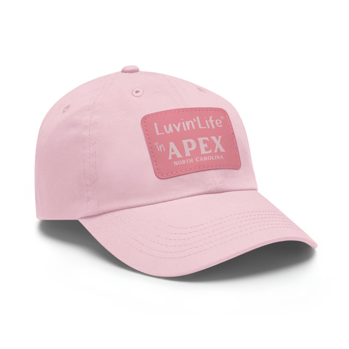 LUVIN'LIFE IN APEX - Dad Hat with Leather Patch (Rectangle)