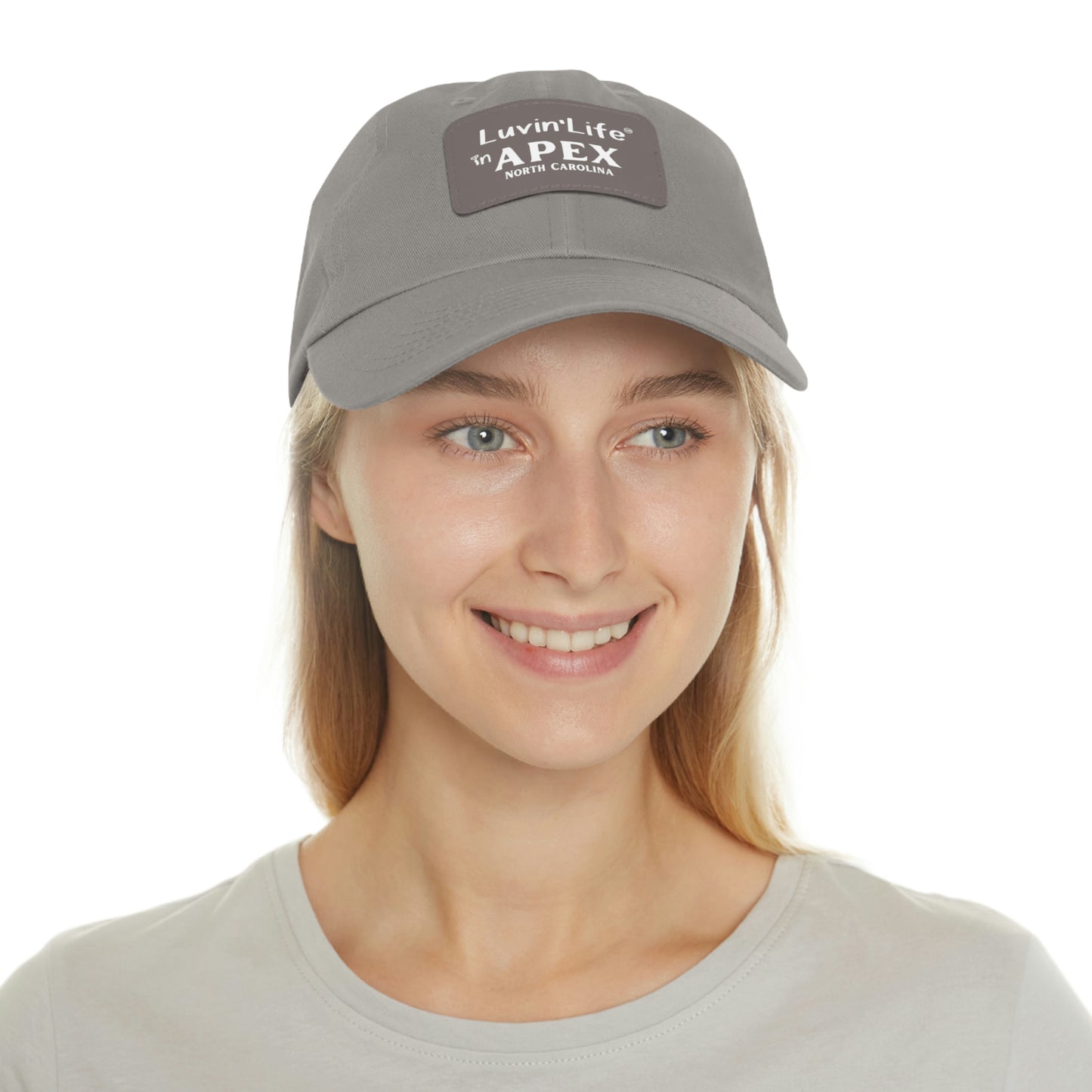 LUVIN'LIFE IN APEX - Dad Hat with Leather Patch (Rectangle)