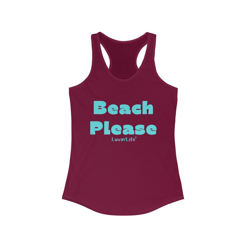 BEACH PLEASE - Next Level - Women's Ideal Racerback Tank