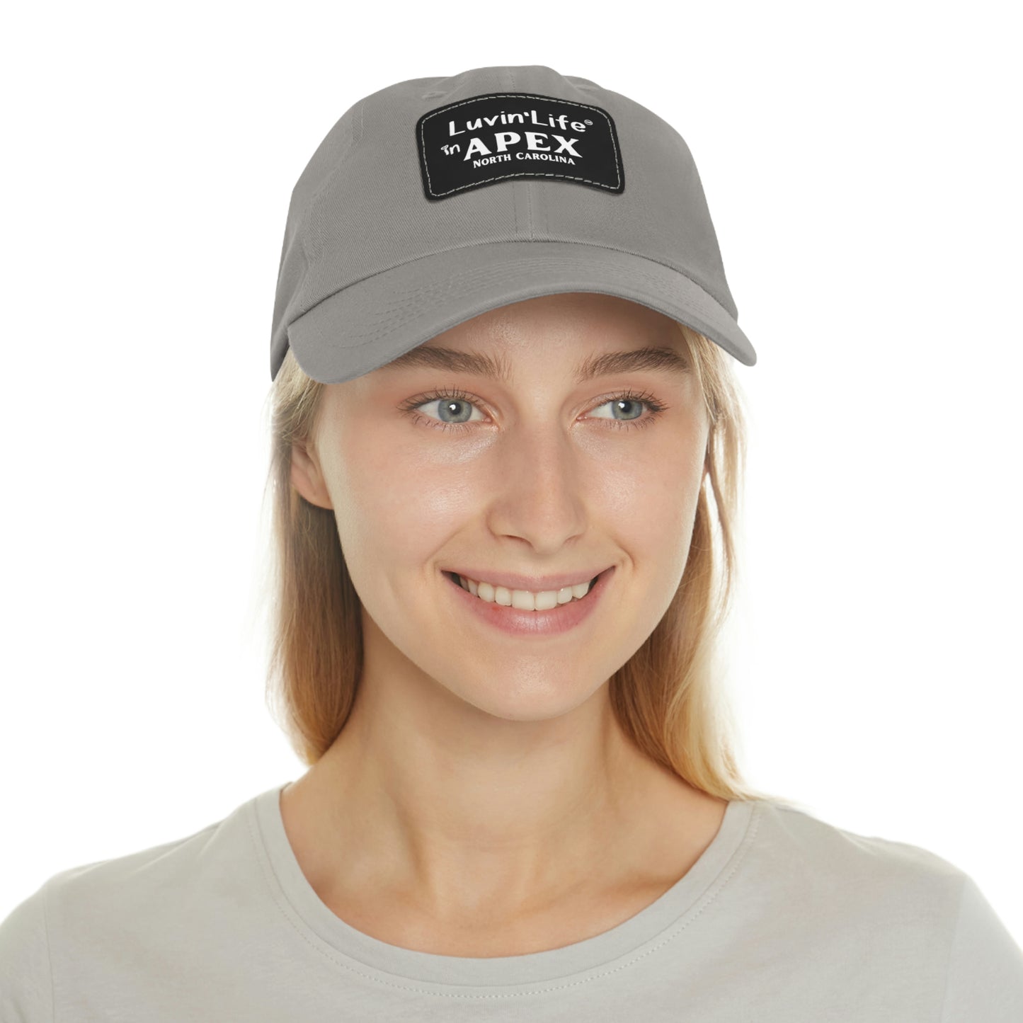 LUVIN'LIFE IN APEX - Dad Hat with Leather Patch (Rectangle)