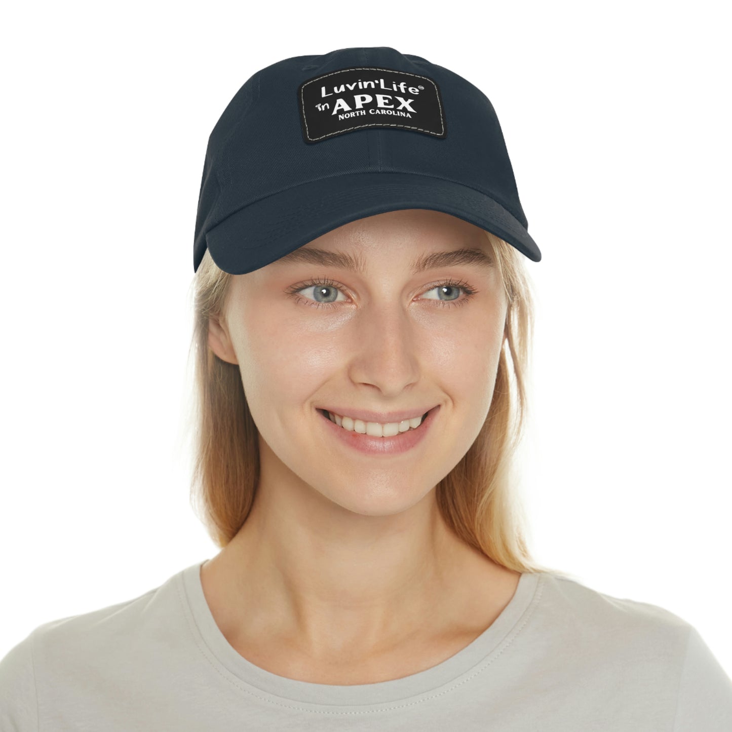 LUVIN'LIFE IN APEX - Dad Hat with Leather Patch (Rectangle)