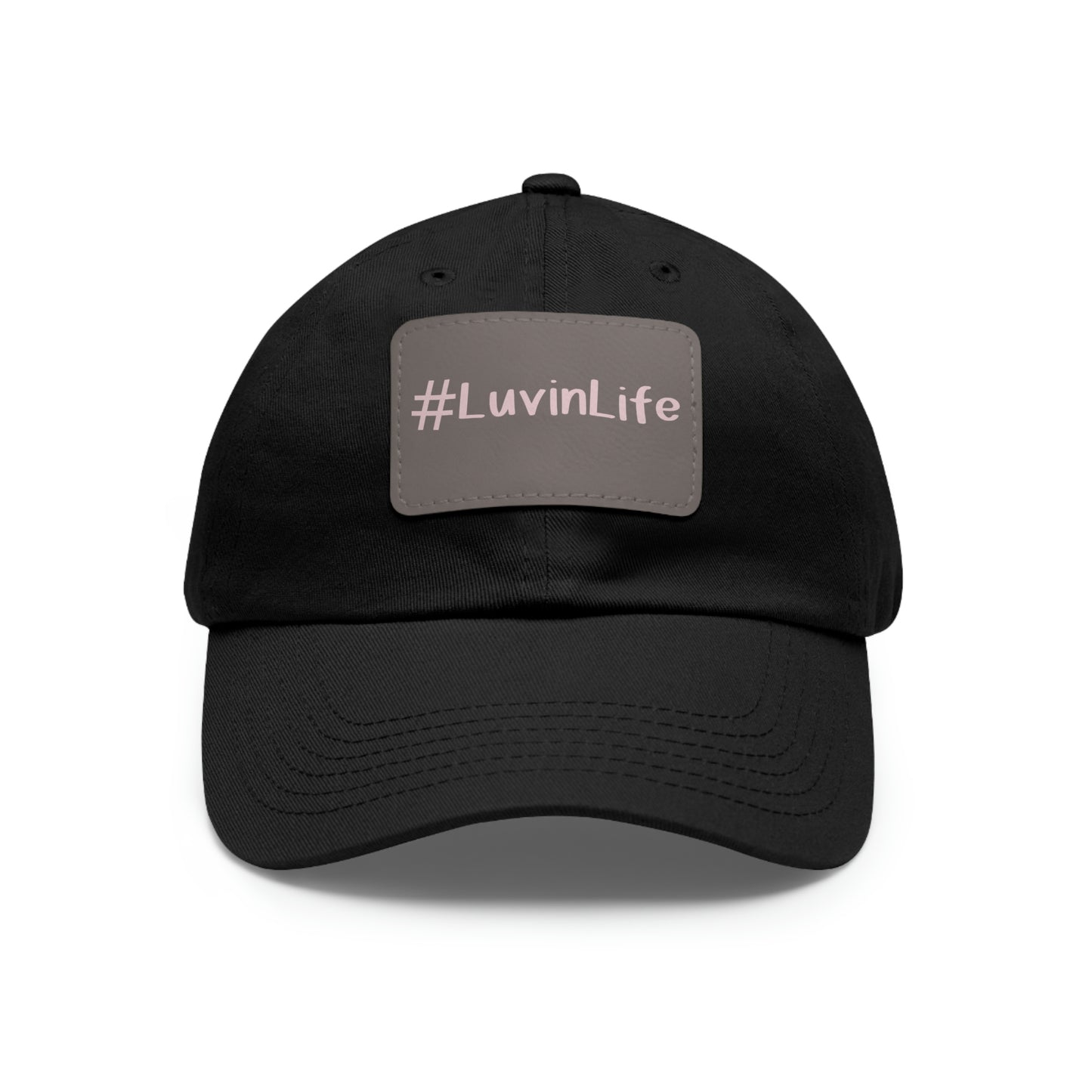 #LUVINLIFE - Pink Font - Hat with Leather Patch