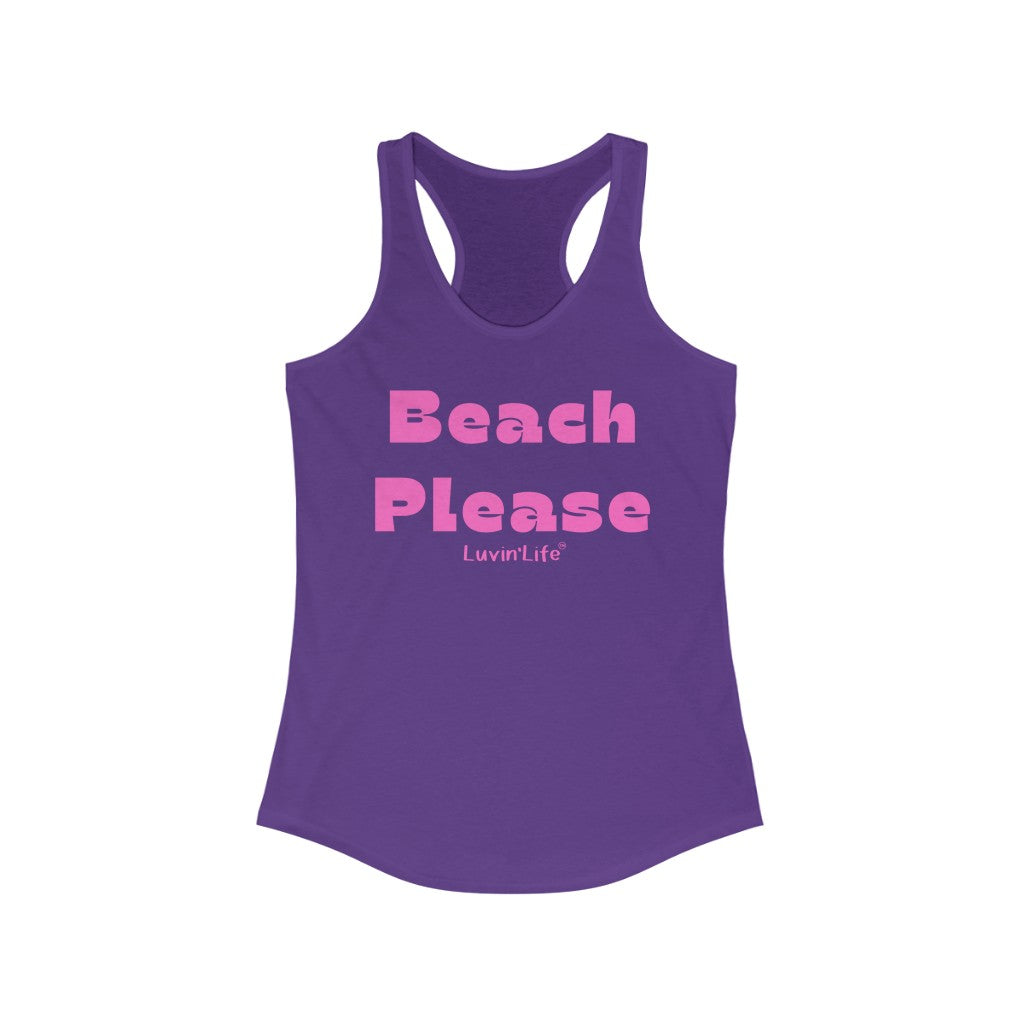 BEACH PLEASE - Next Level - Women's Ideal Racerback Tank