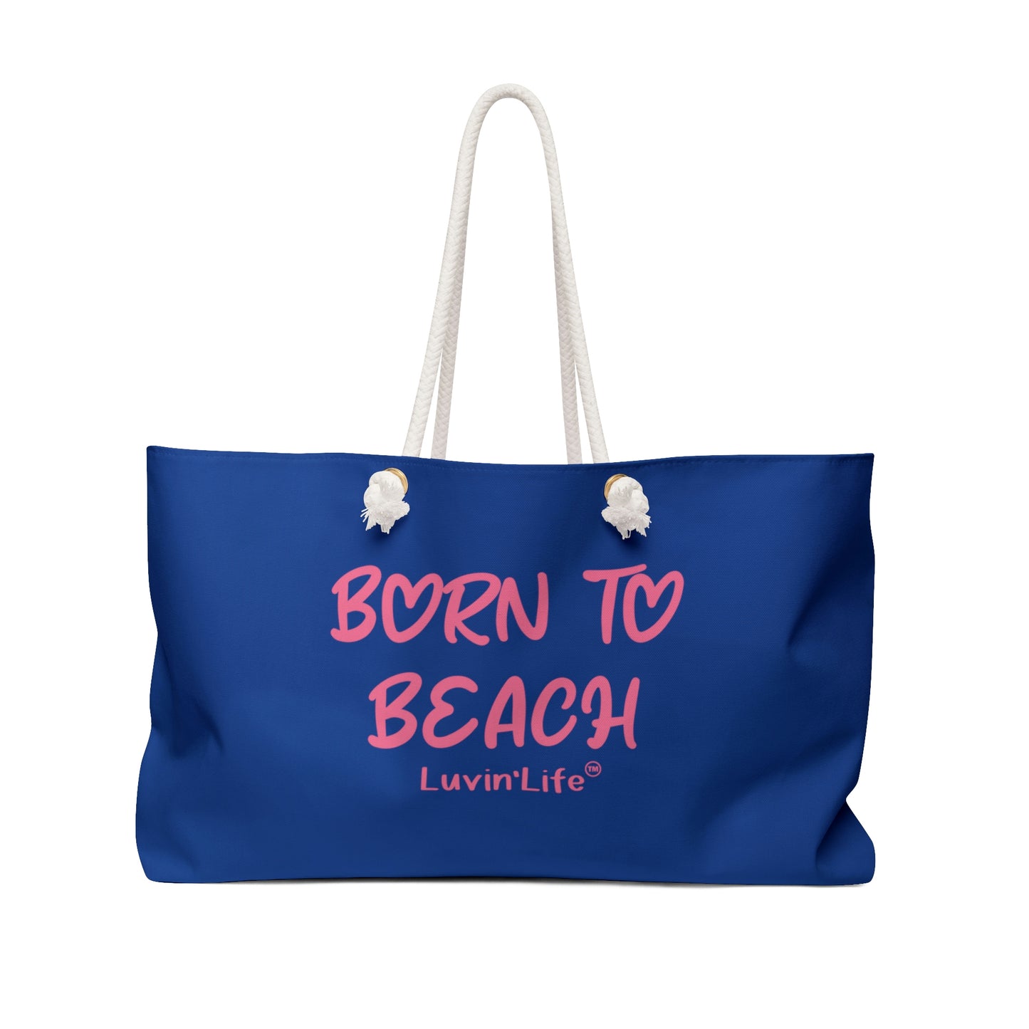 BORN TO BEACH - Weekender Bag (blue/pink)