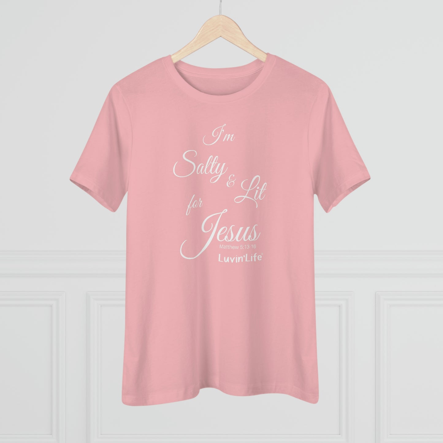 I'M SALTY & LIT FOR JESUS - Bella+Canvas - Women's Premium Tee