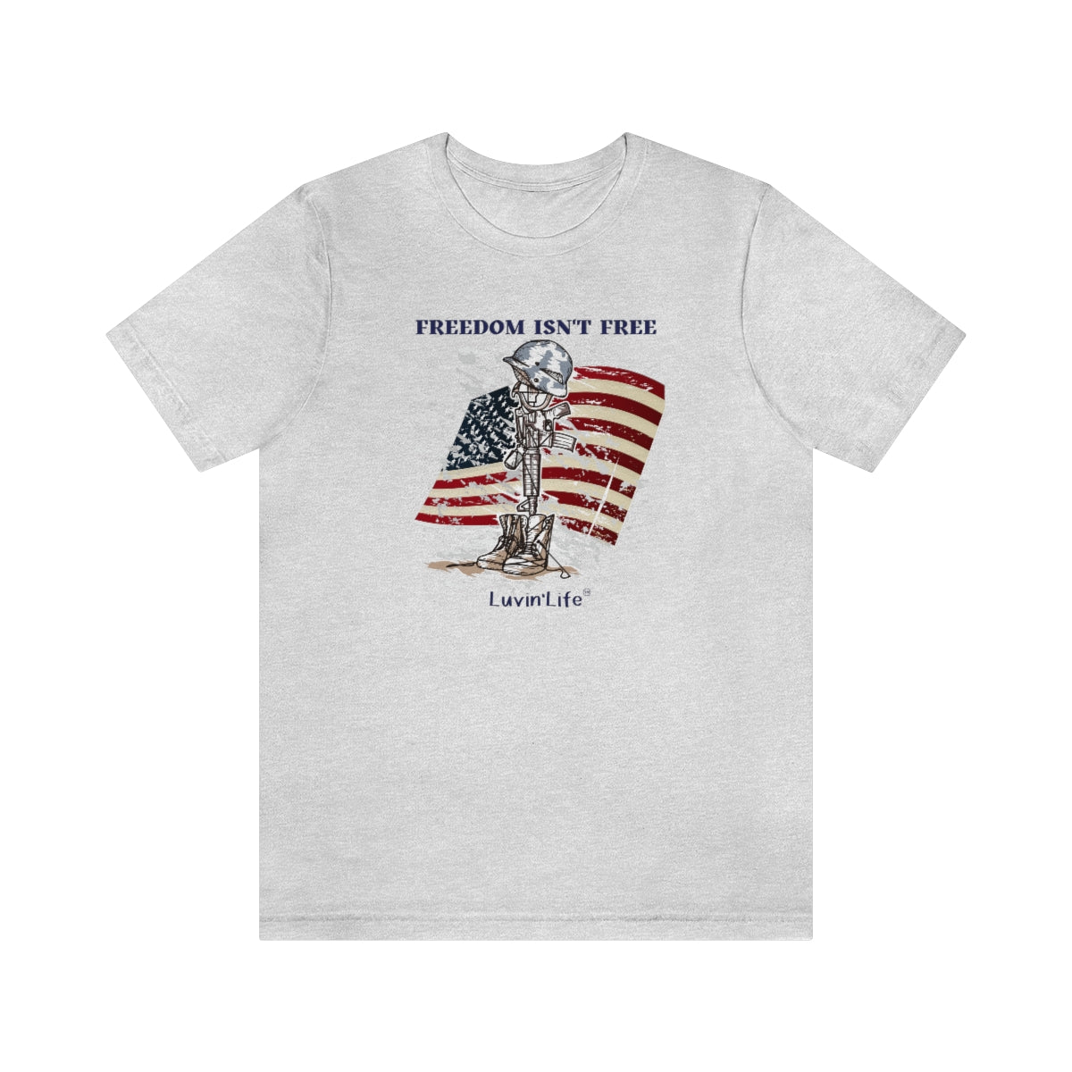 FREEDOM ISN'T FREE - (front decoration) - Bella+Canvas - Unisex Jersey Short Sleeve Tee (+3XL)