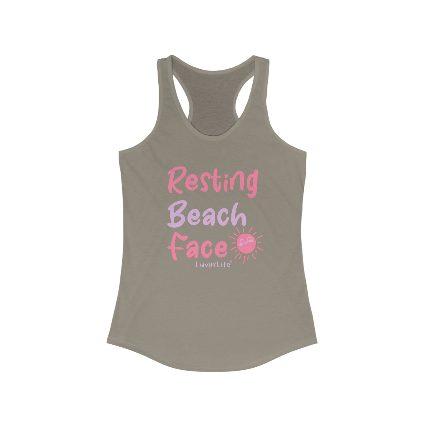 RESTING BEACH FACE - Next Level - Women's Ideal Racerback Tank