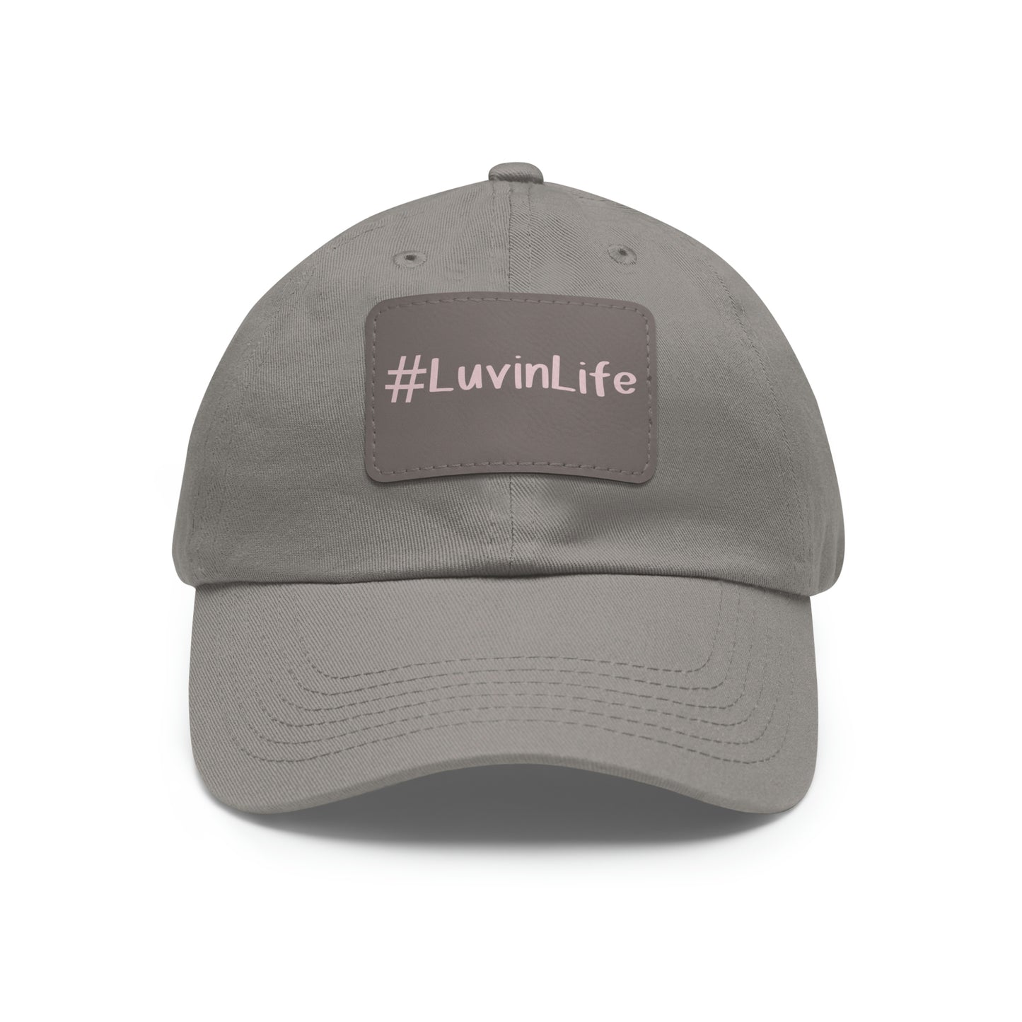 #LUVINLIFE - Pink Font - Hat with Leather Patch