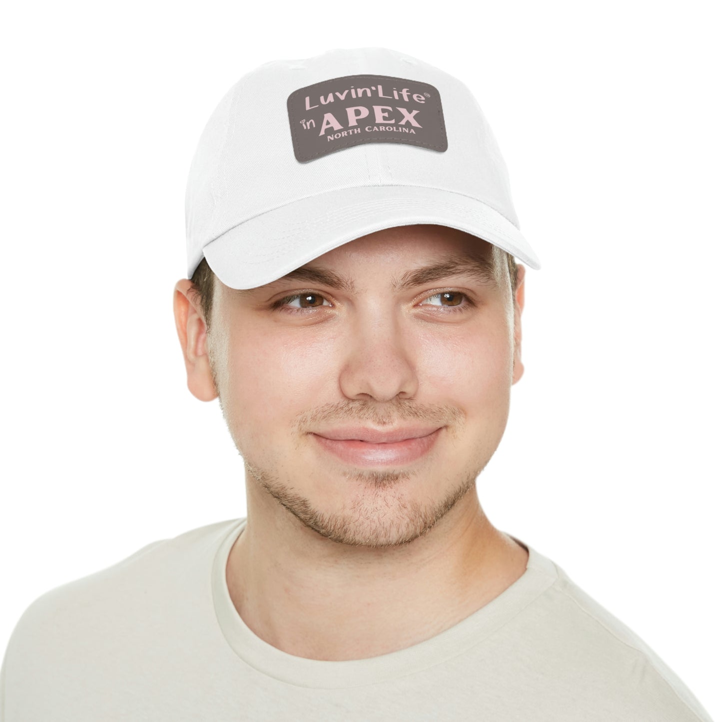 LUVIN'LIFE IN APEX - Dad Hat with Leather Patch (Rectangle)