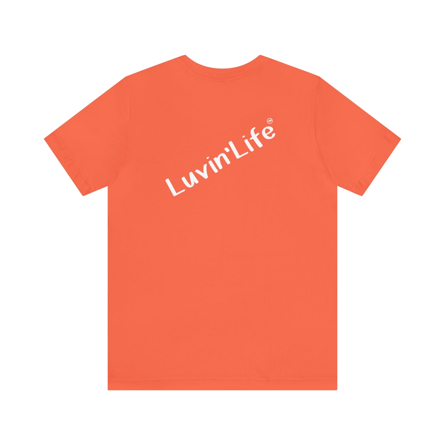 LUVIN'LIFE - diagonal white font - Bella+Canvas Unisex Jersey Short Sleeve Tee