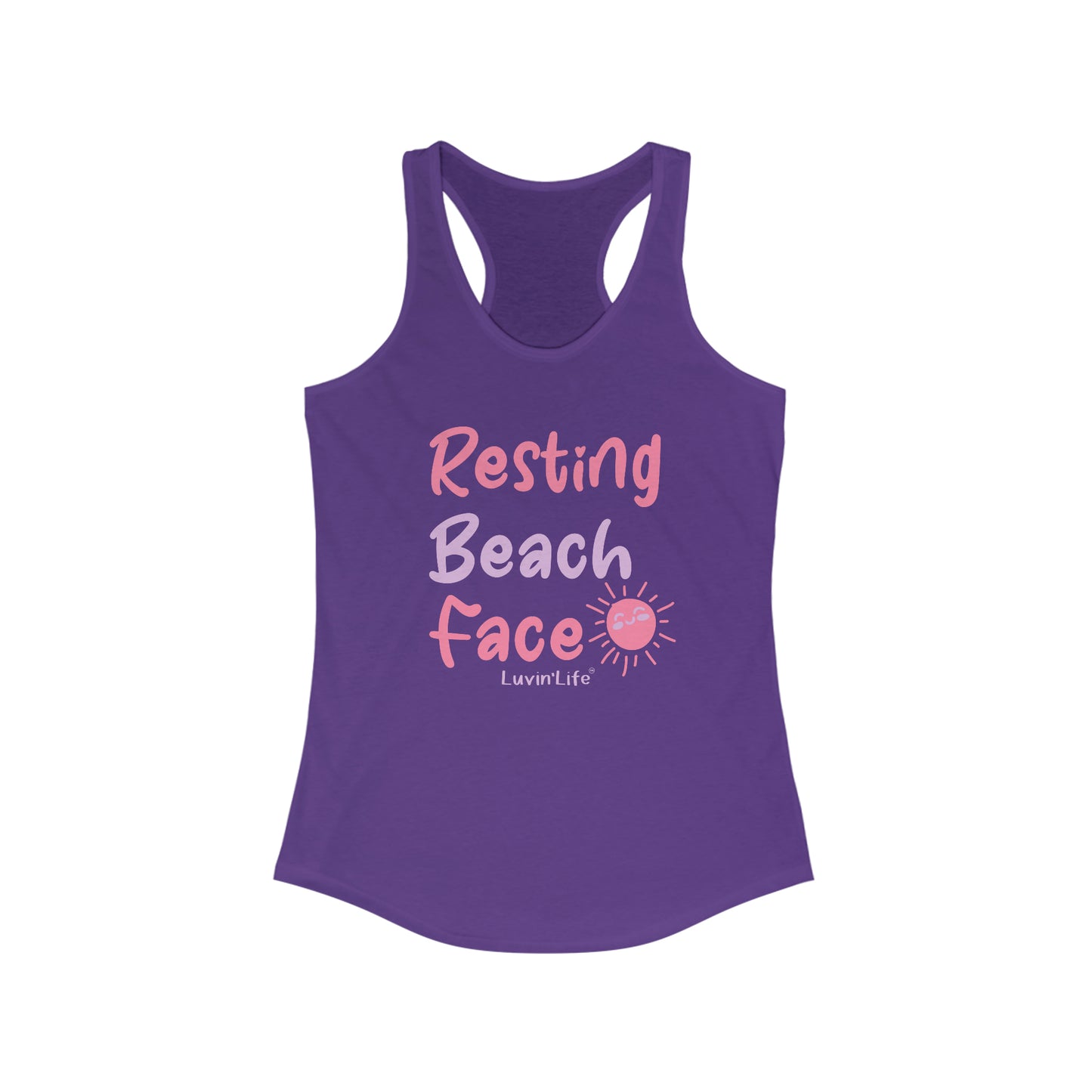 RESTING BEACH FACE - Next Level - Women's Ideal Racerback Tank