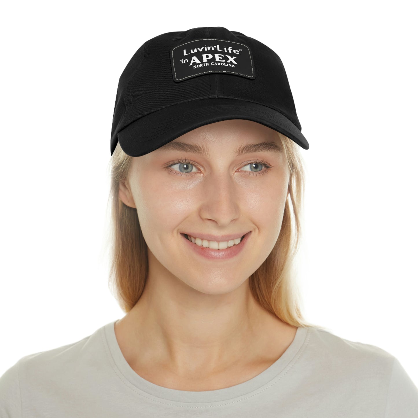 LUVIN'LIFE IN APEX - Dad Hat with Leather Patch (Rectangle)