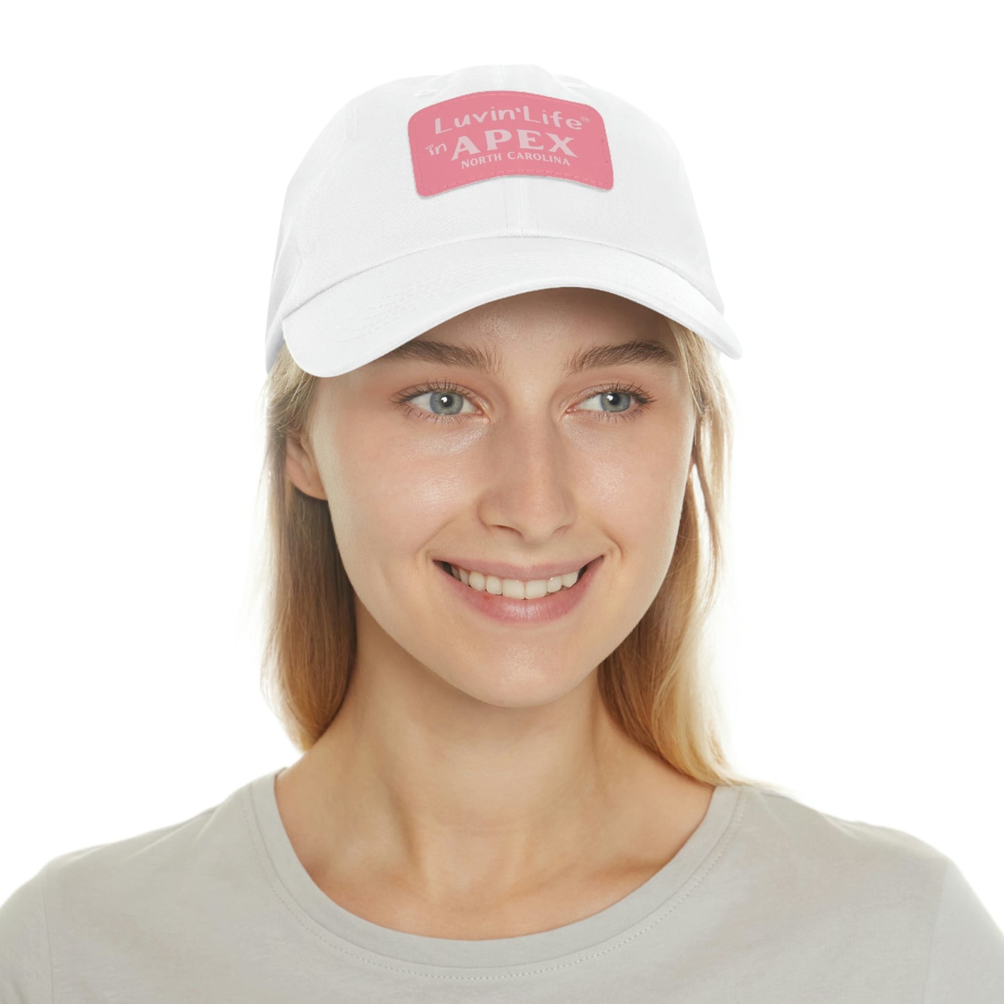 LUVIN'LIFE IN APEX - Dad Hat with Leather Patch (Rectangle)