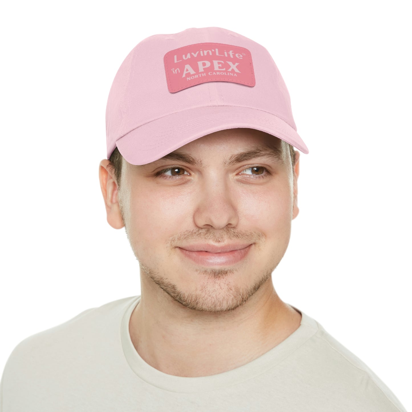 LUVIN'LIFE IN APEX - Dad Hat with Leather Patch (Rectangle)