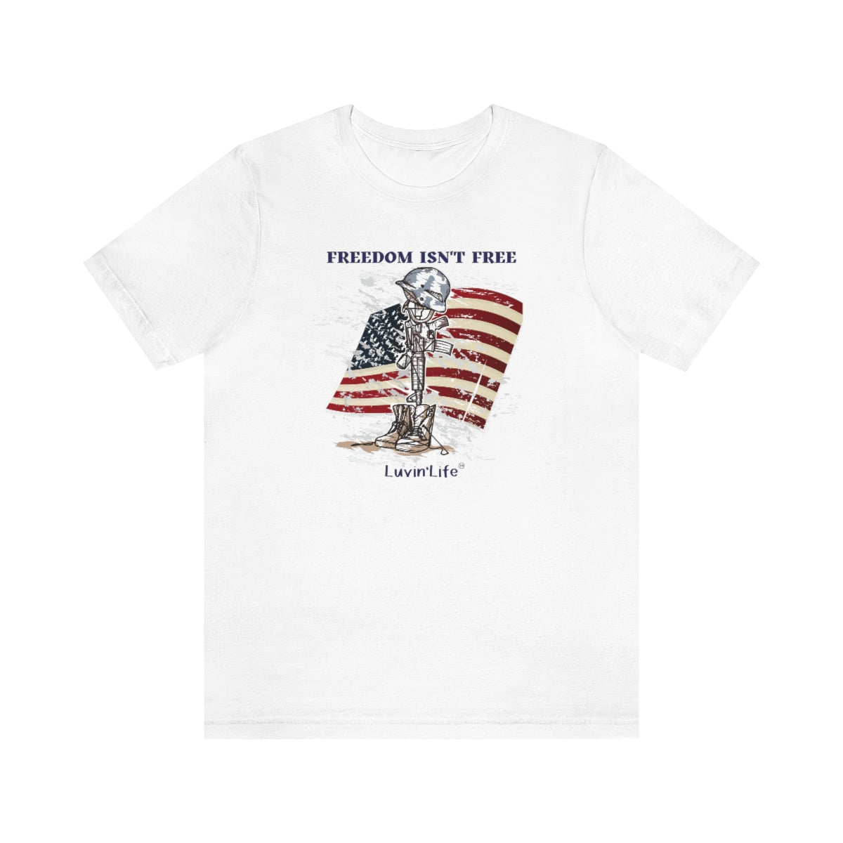 FREEDOM ISN'T FREE - (front decoration) - Bella+Canvas - Unisex Jersey Short Sleeve Tee (+3XL)