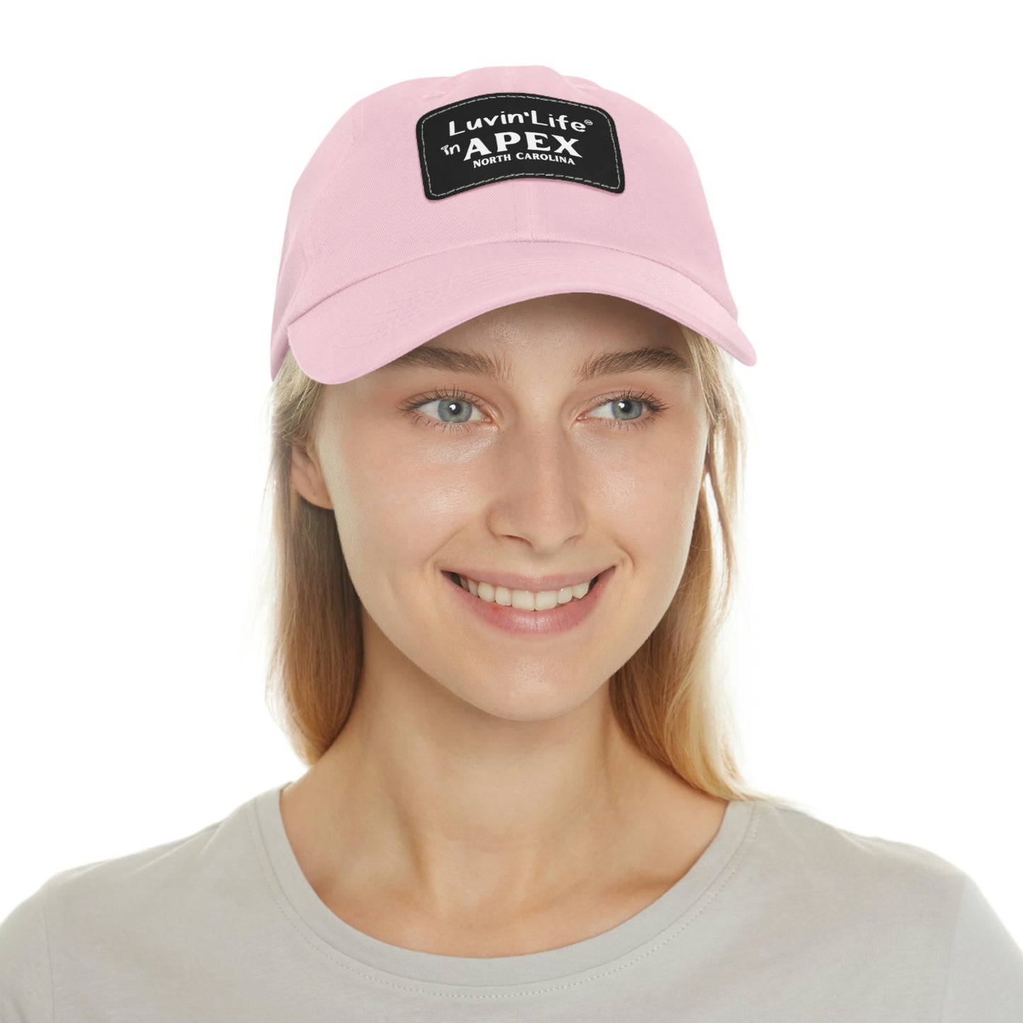 LUVIN'LIFE IN APEX - Dad Hat with Leather Patch (Rectangle)