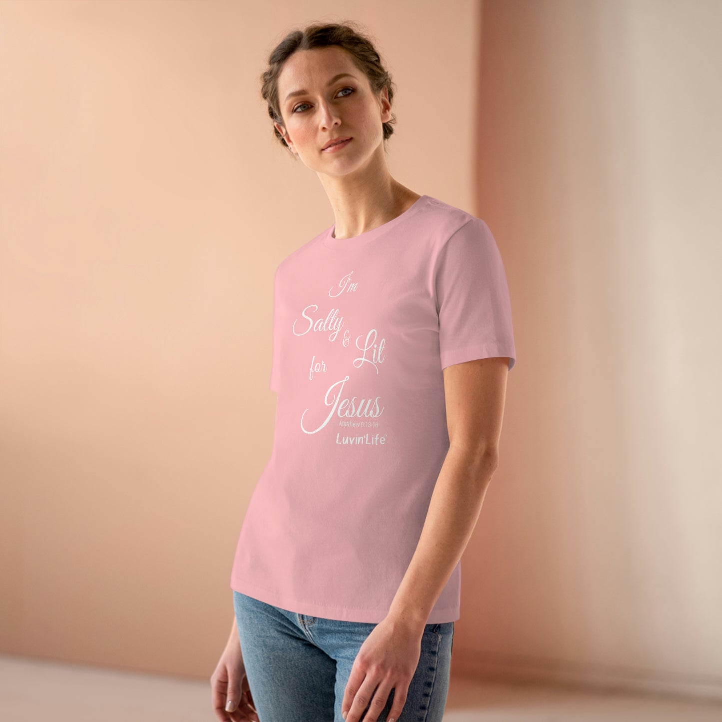 I'M SALTY & LIT FOR JESUS - Bella+Canvas - Women's Premium Tee