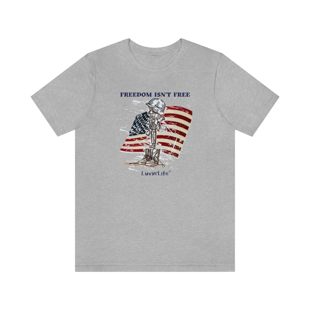 FREEDOM ISN'T FREE - (front decoration) - Bella+Canvas - Unisex Jersey Short Sleeve Tee (+3XL)