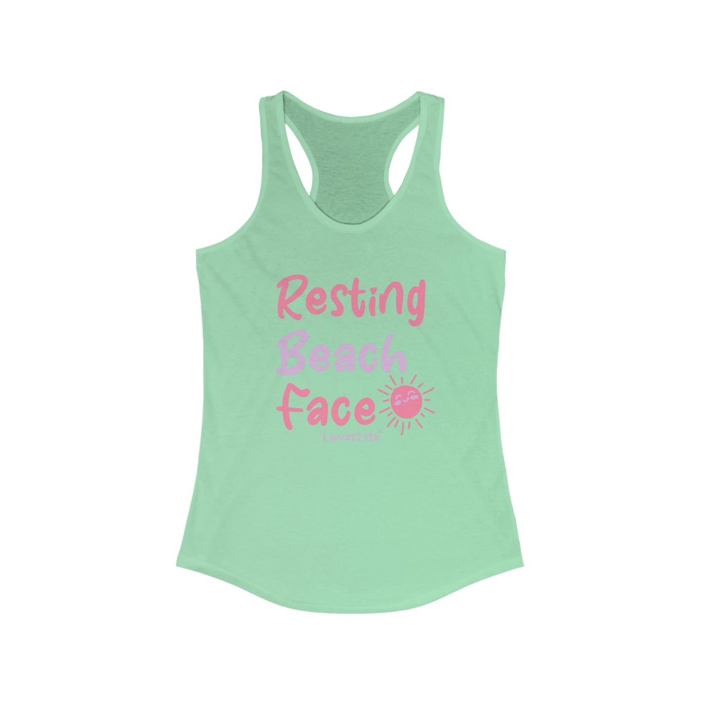 RESTING BEACH FACE - Next Level - Women's Ideal Racerback Tank