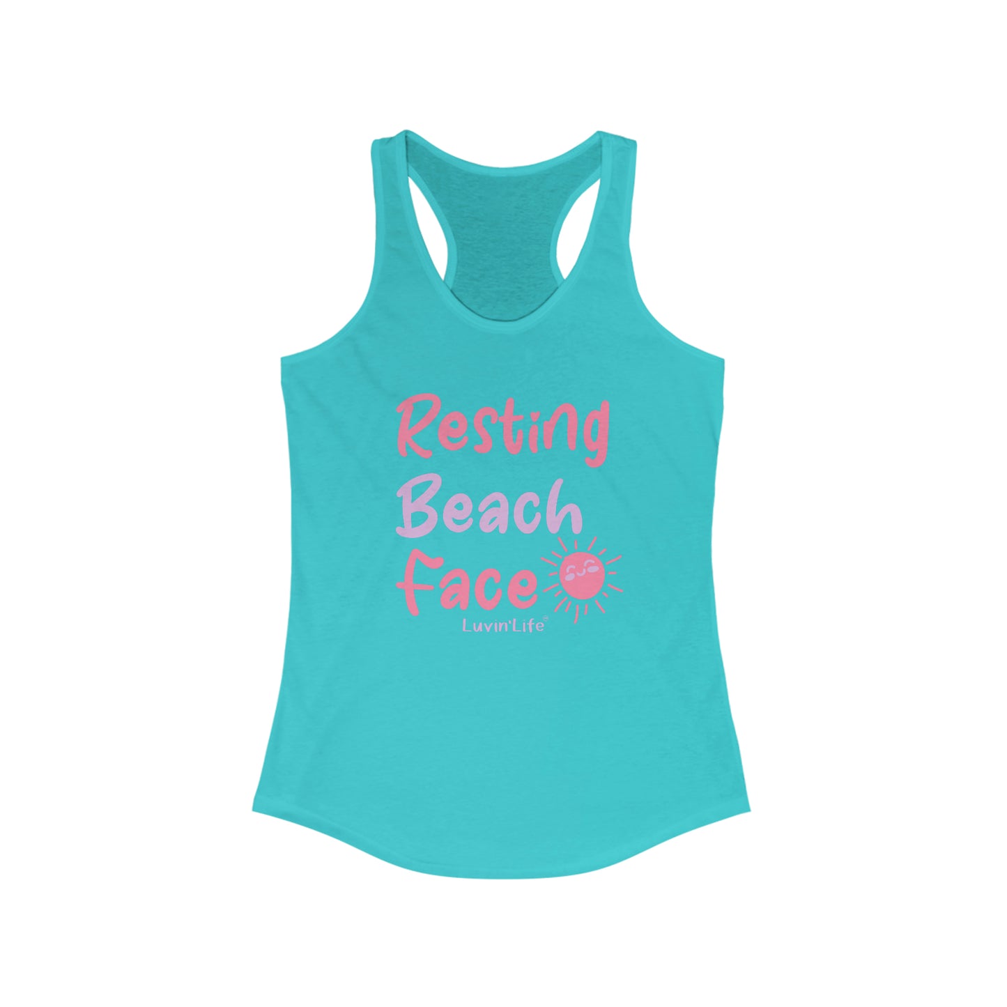 RESTING BEACH FACE - Next Level - Women's Ideal Racerback Tank