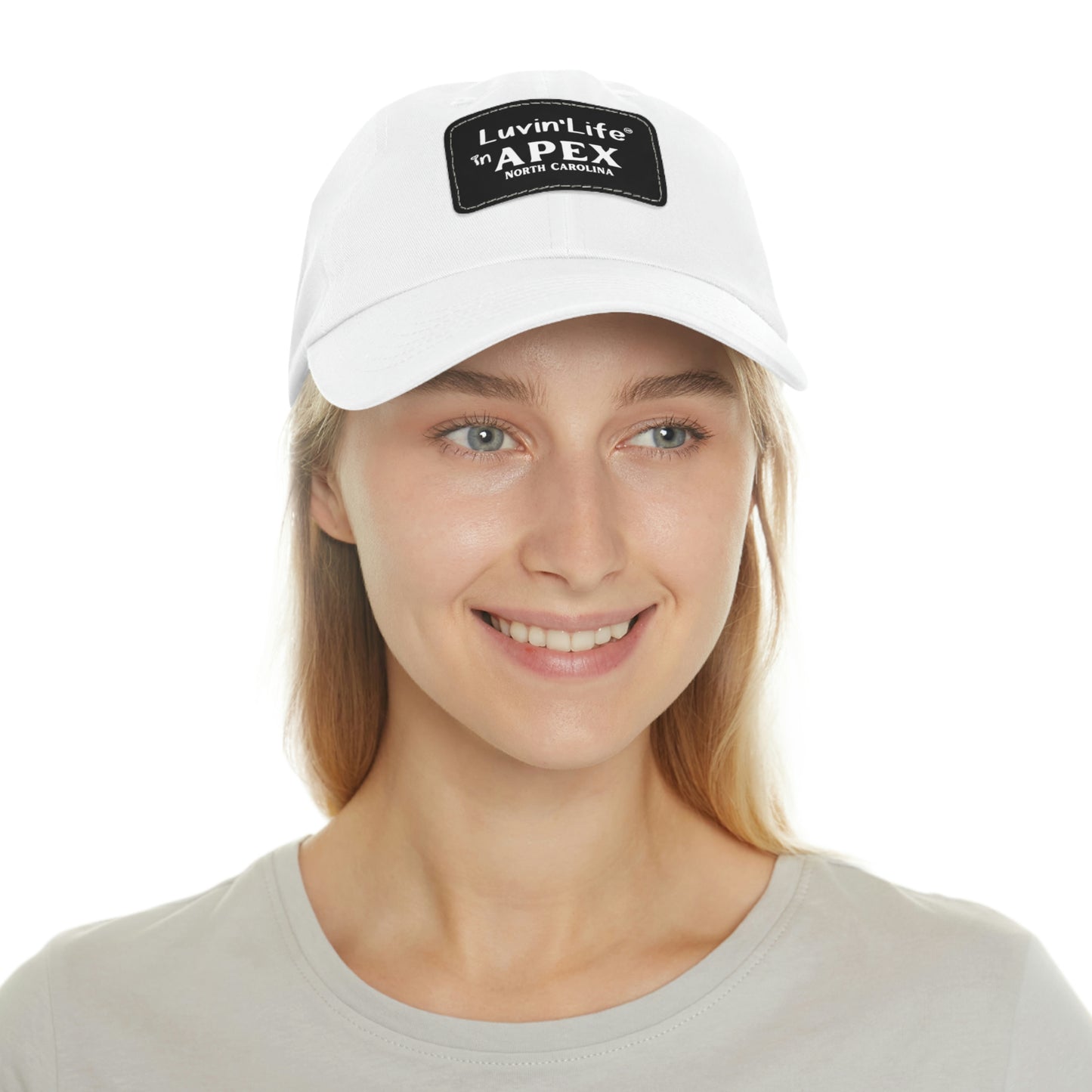 LUVIN'LIFE IN APEX - Dad Hat with Leather Patch (Rectangle)