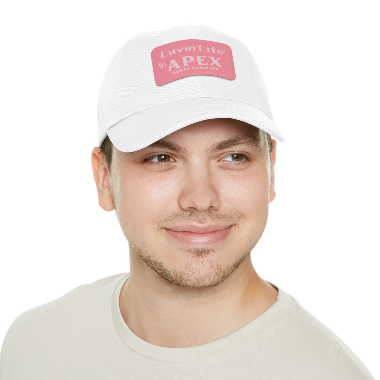 LUVIN'LIFE IN APEX - Dad Hat with Leather Patch (Rectangle)