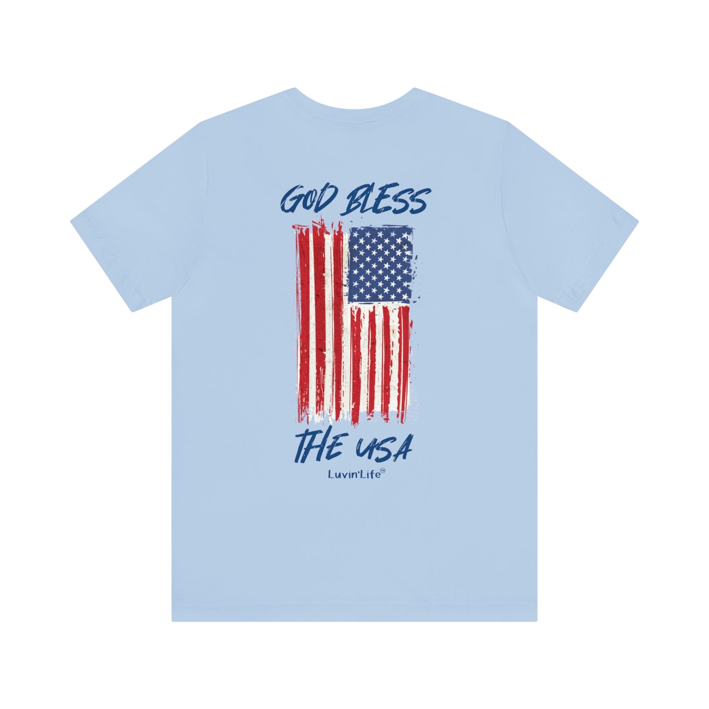 GOD BLESS THE USA - Bella+Canvas - Unisex Jersey Short Sleeve Tee