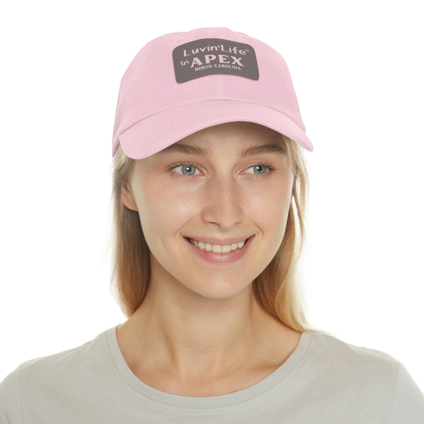 LUVIN'LIFE IN APEX - Dad Hat with Leather Patch (Rectangle)