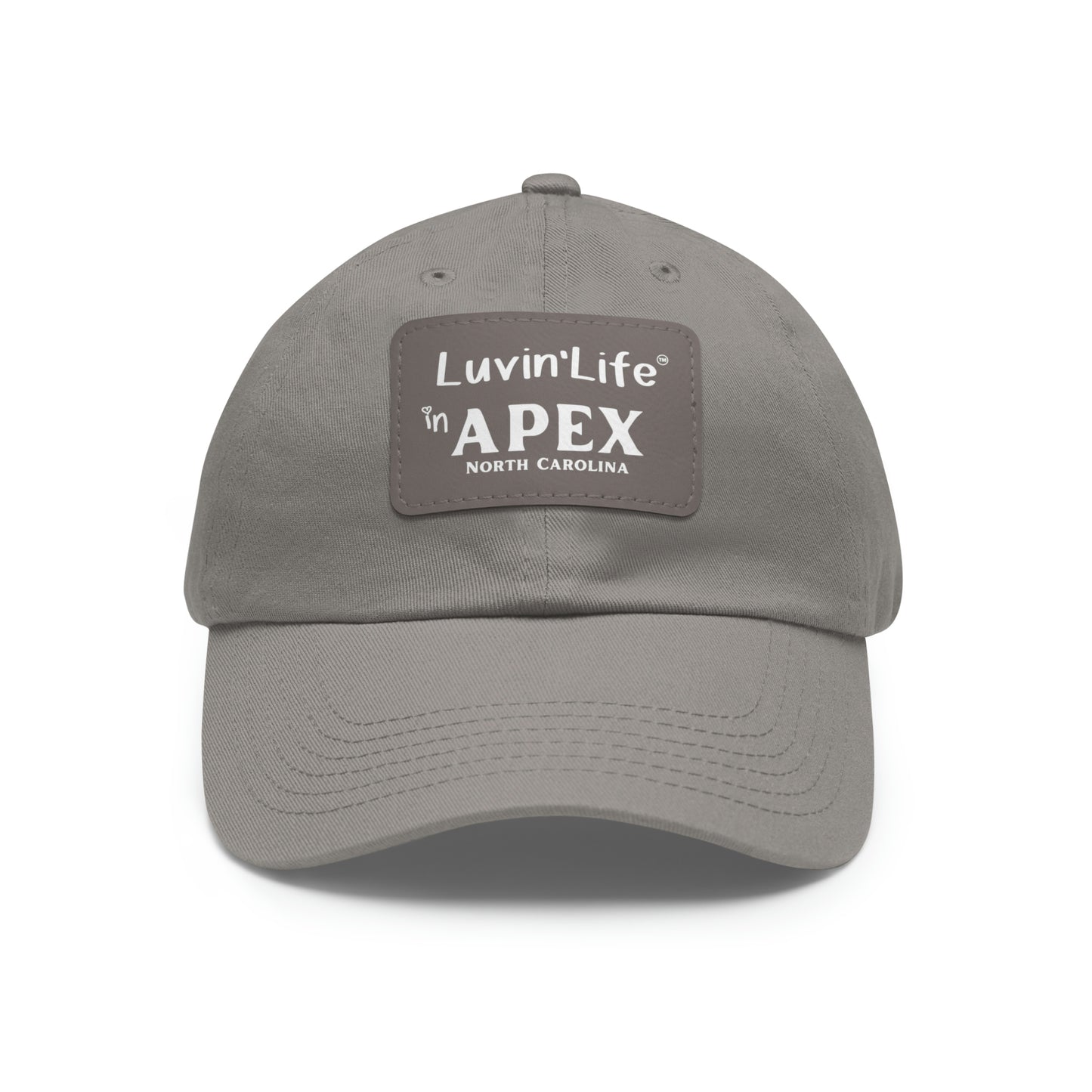 LUVIN'LIFE IN APEX - Dad Hat with Leather Patch (Rectangle)