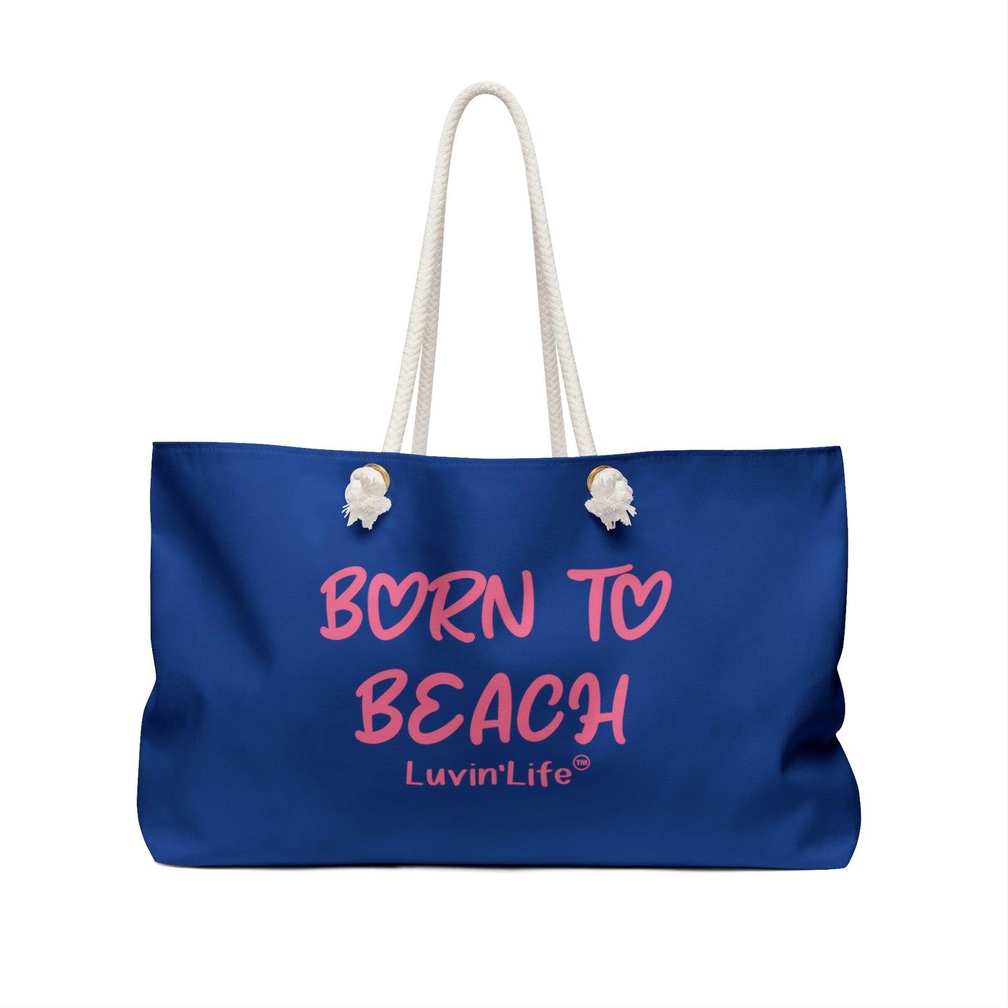 BORN TO BEACH - Weekender Bag (blue/pink)