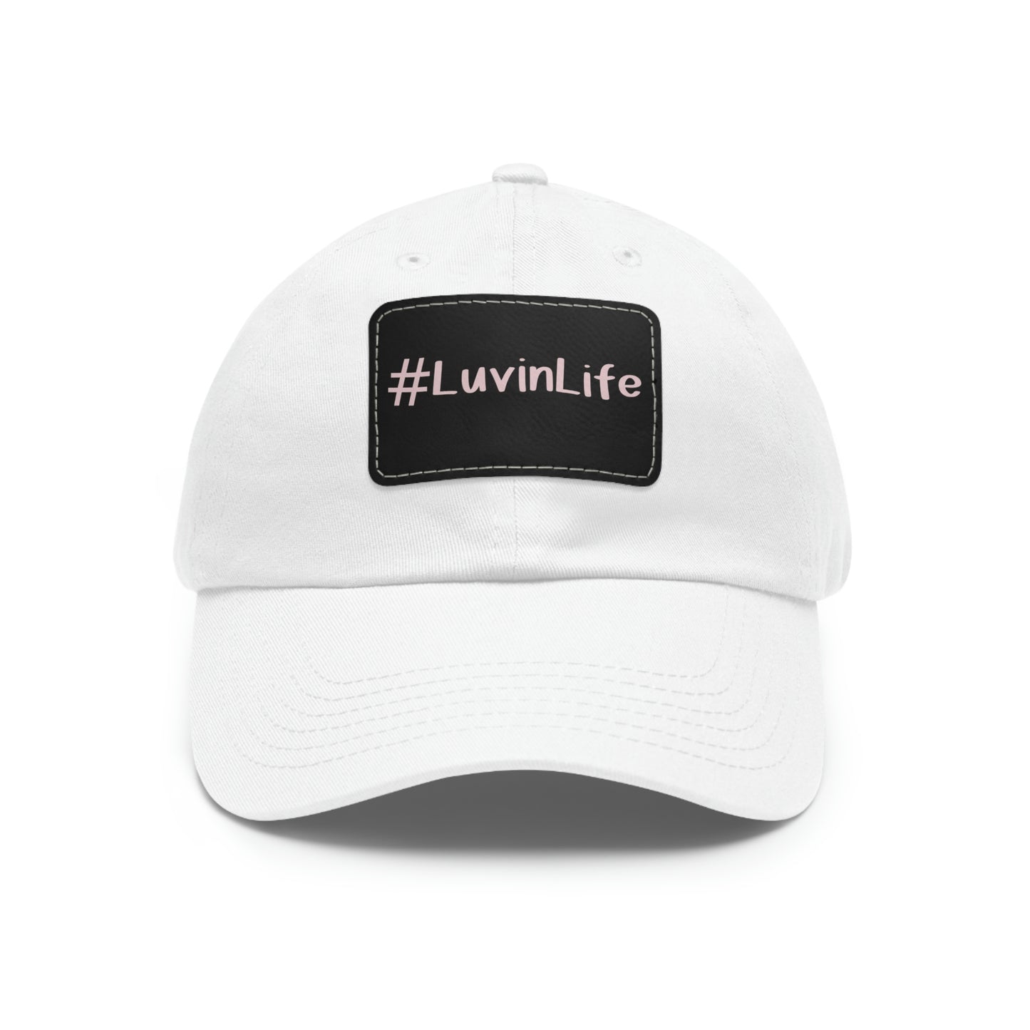 #LUVINLIFE - Pink Font - Hat with Leather Patch