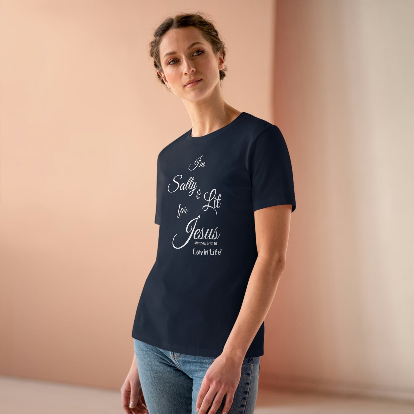 I'M SALTY & LIT FOR JESUS - Bella+Canvas - Women's Premium Tee